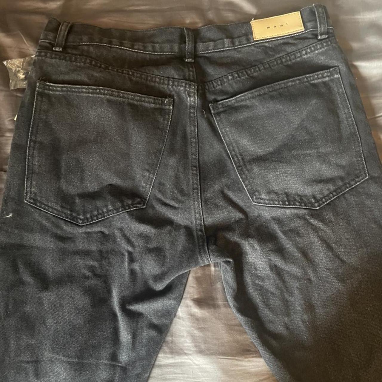 MNML skeleton jeans 10/10 condition only worn once... - Depop