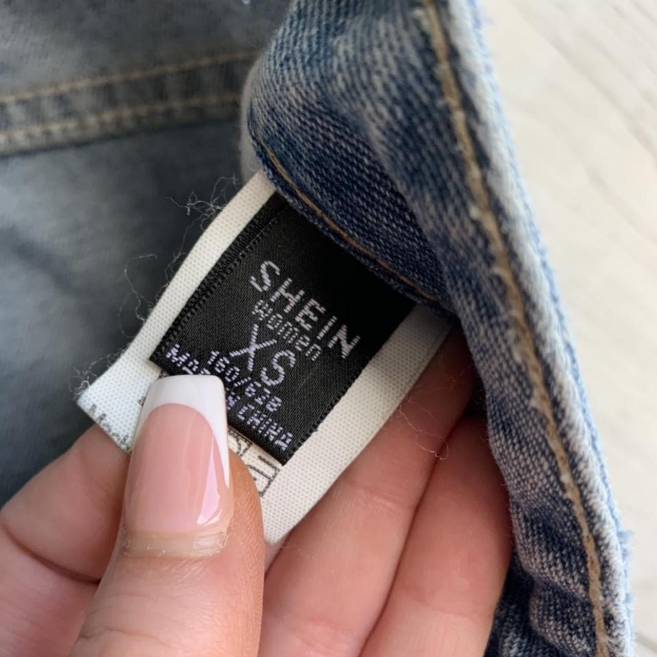 Straight/wide leg denim ripped jeans Size xs (6)... Depop