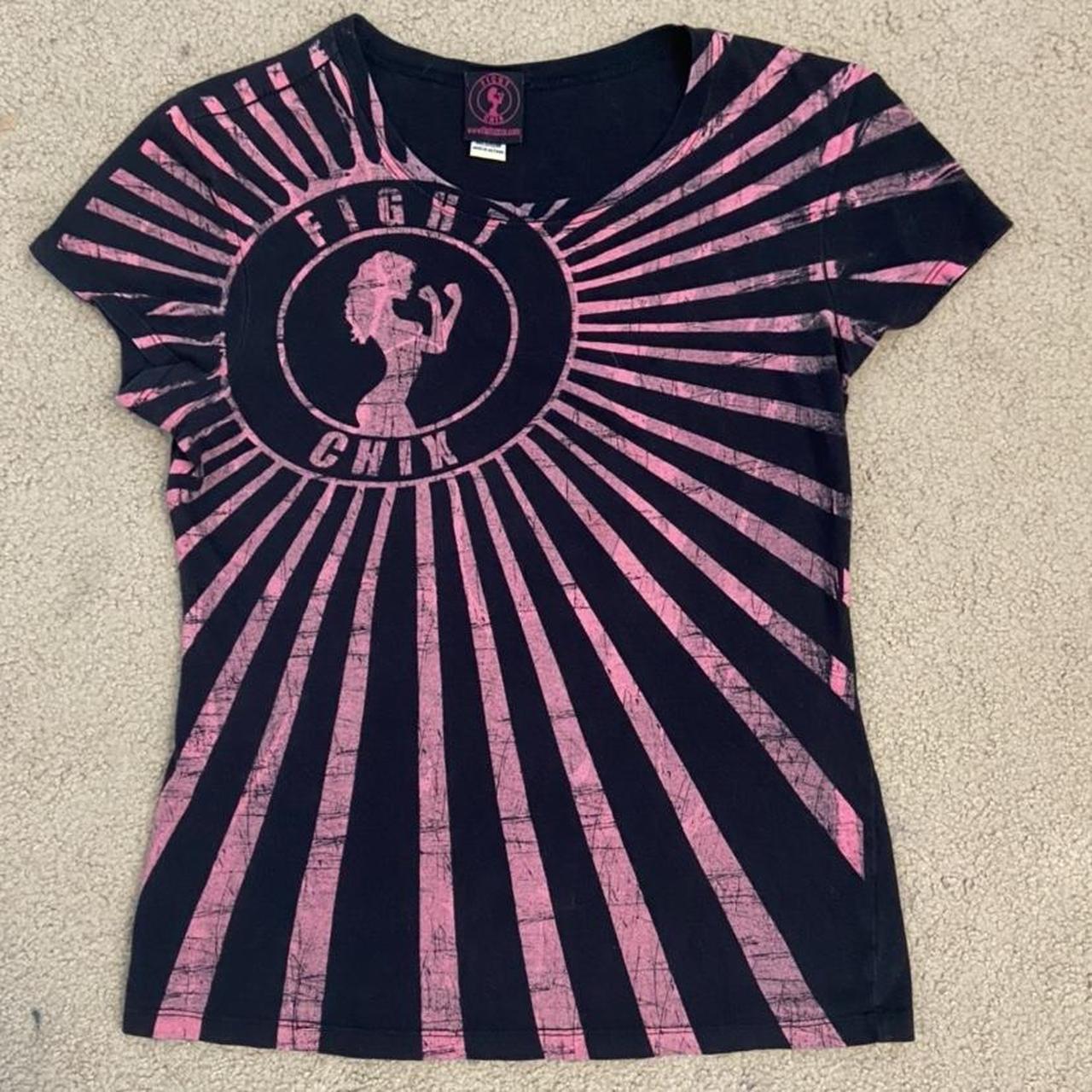 Women's Black and Pink Tshirt Depop