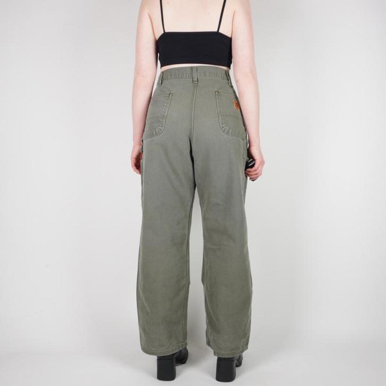 green carpenter pants