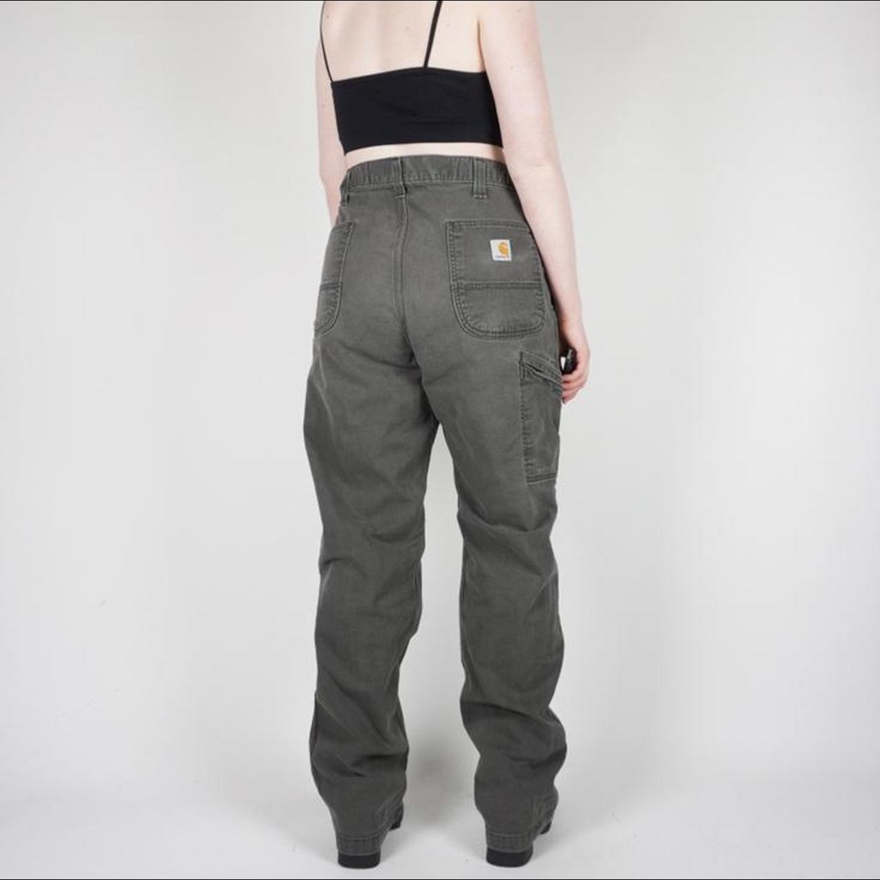 carhartt cargo pants - green y2k carpenter jeans -... - Depop