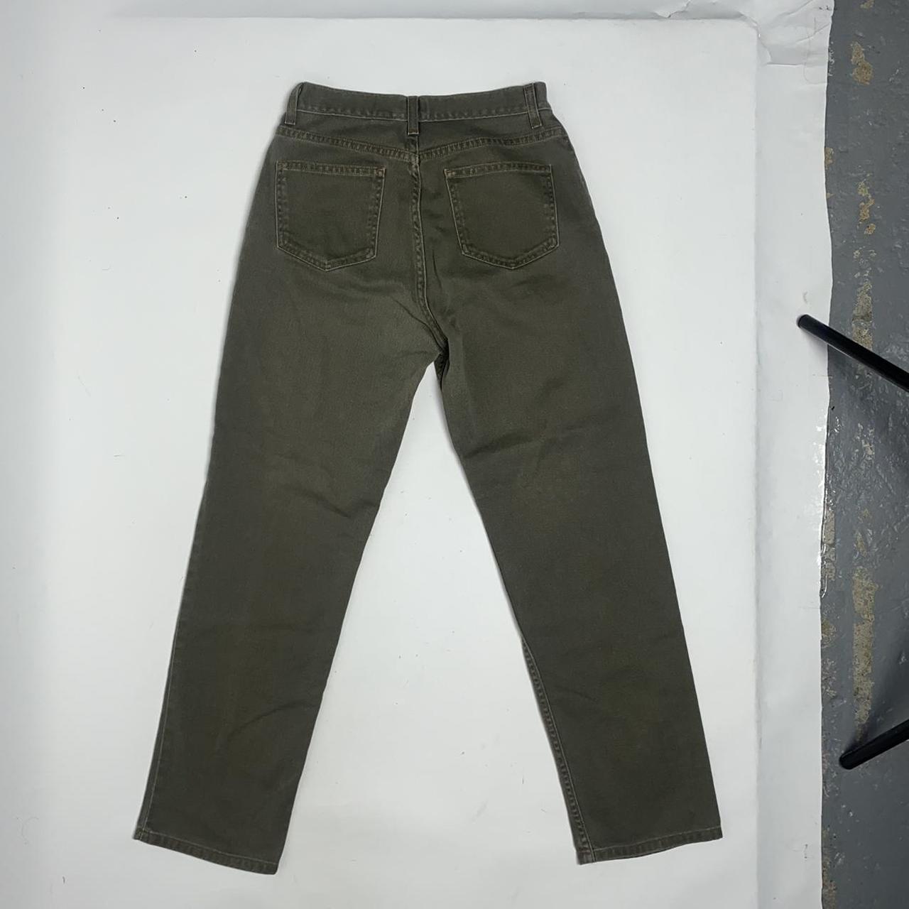 L.L.Bean Women's Green and Khaki Jeans | Depop