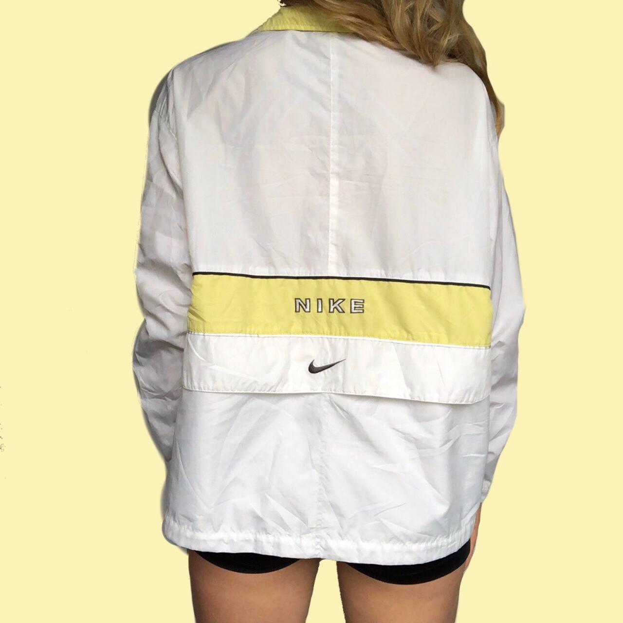 white nike rain jacket women's