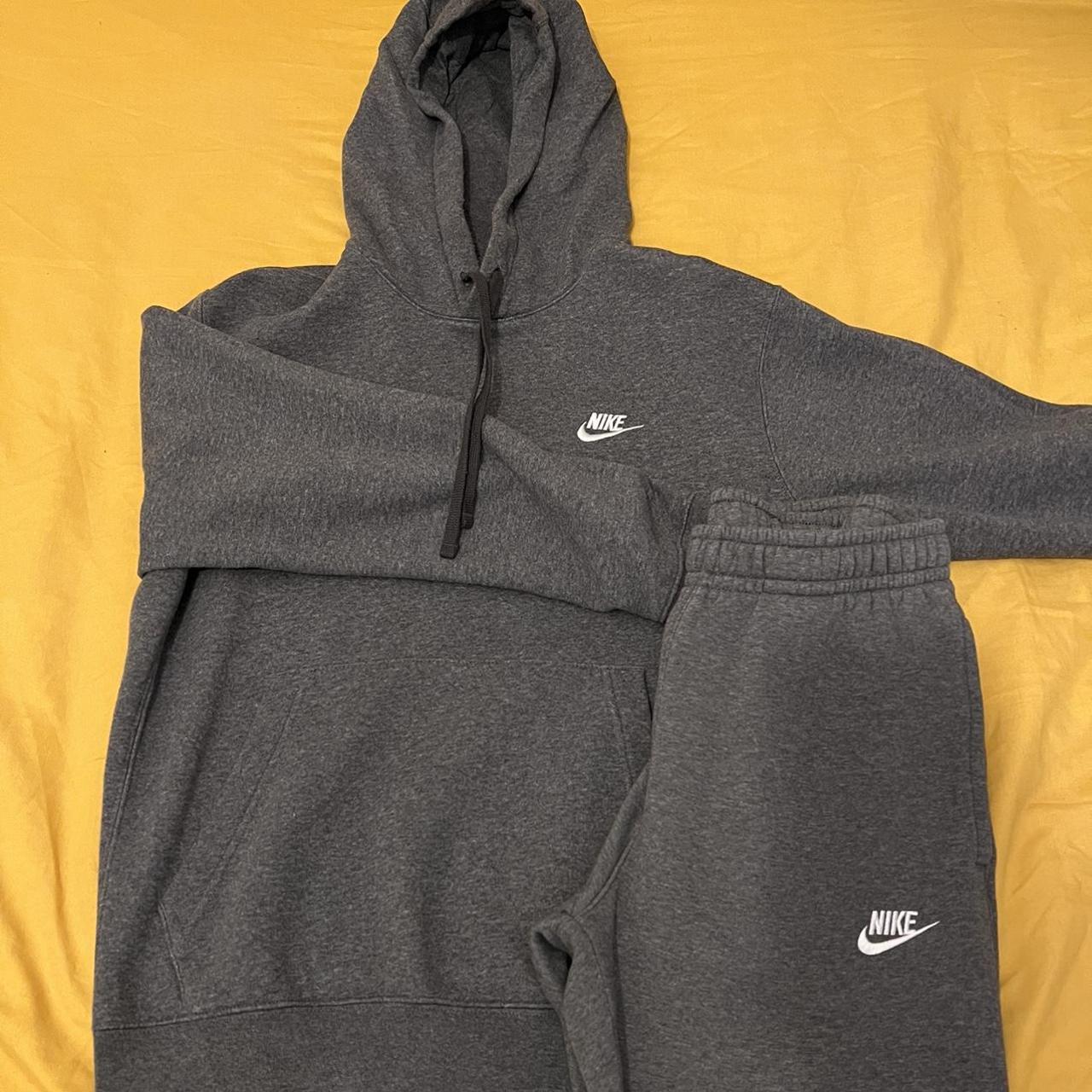 grey nike club tracksuit