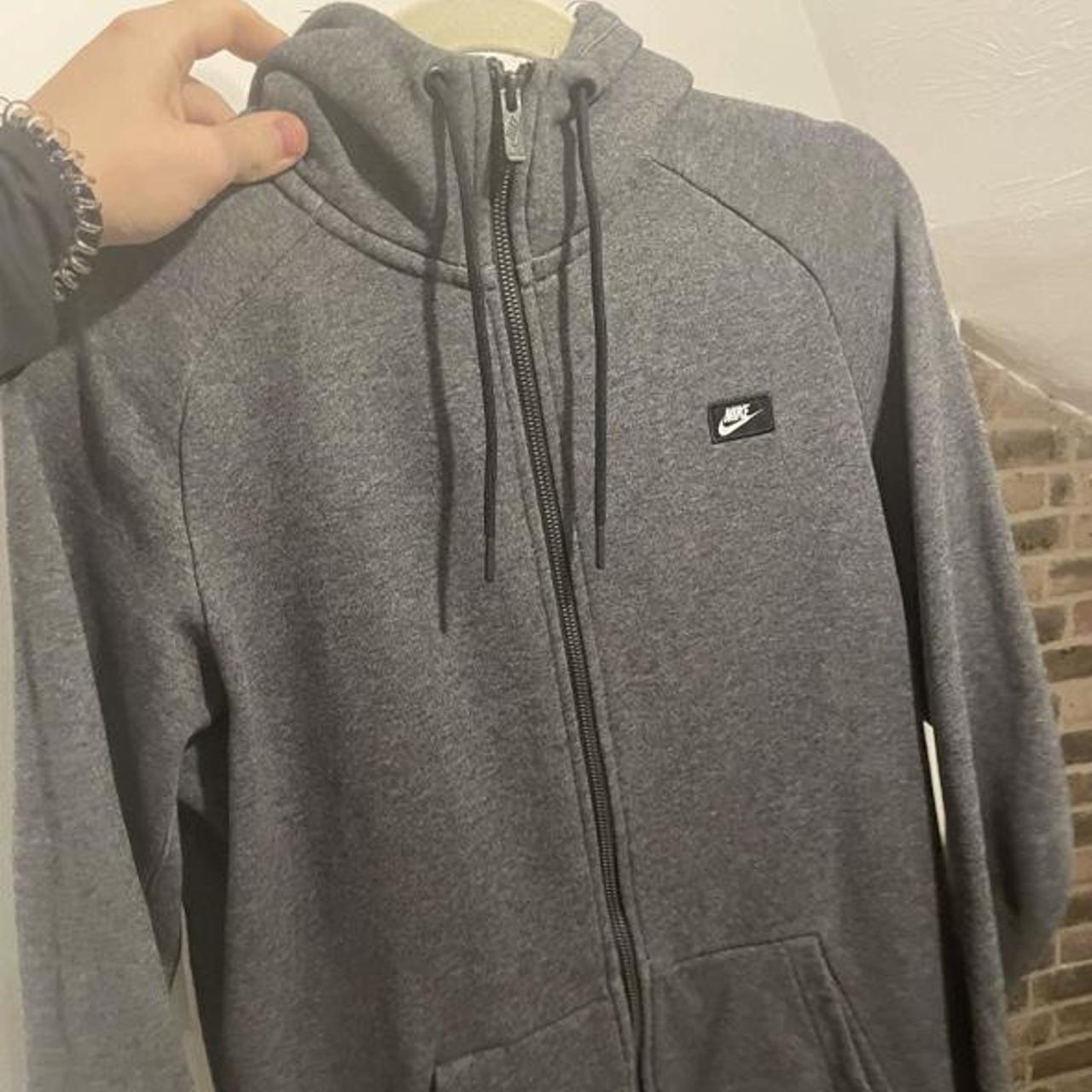 mens grey nike zip up