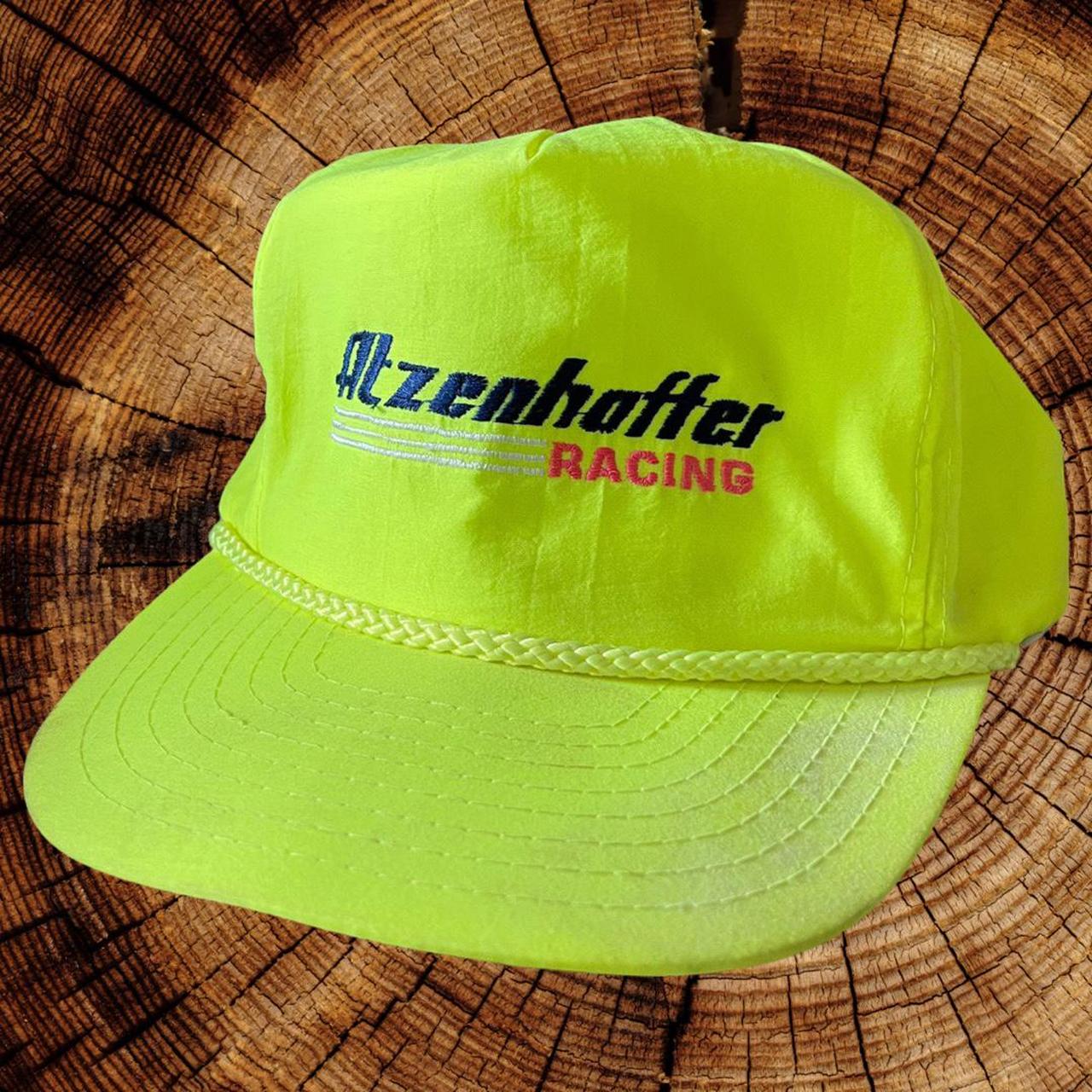 Atzenhoffer Racing neon yellow trucker hat. Nylon... Depop