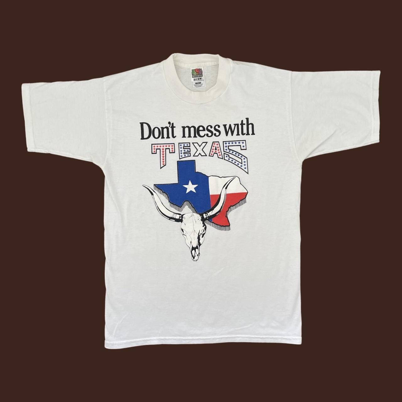 Don't Mess with Texans Tee  Vintage 90's White – Incredibly Texan