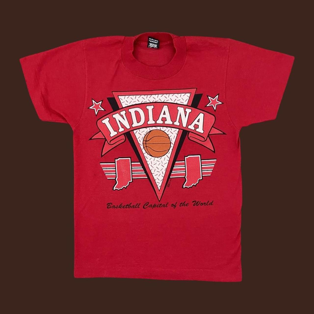 Vintage 90s Indiana Hoosiers Basketball T Shirt... - Depop