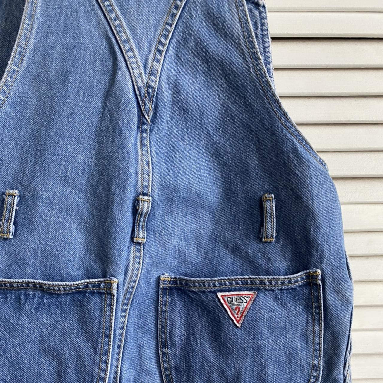 Guess Women's Blue Dungareesoveralls Depop