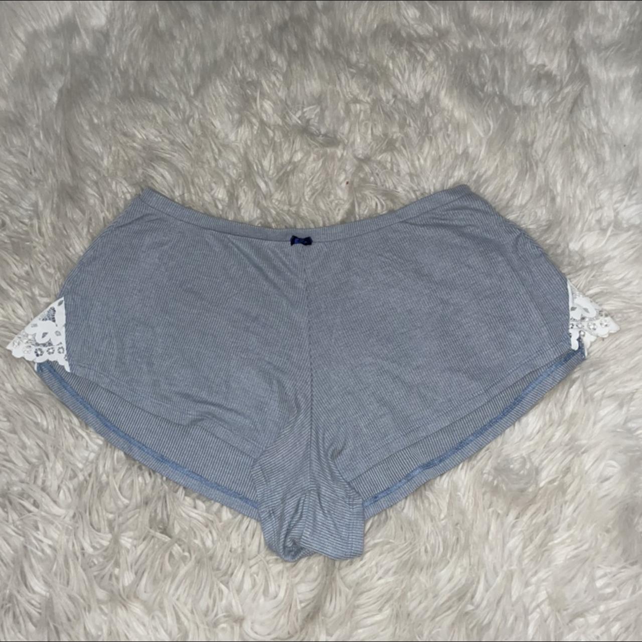 Victoria's Secret Women's Blue and White Pajamas | Depop