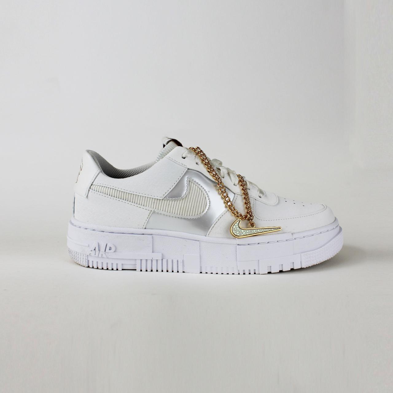 womens air force 1 pixel gold chain