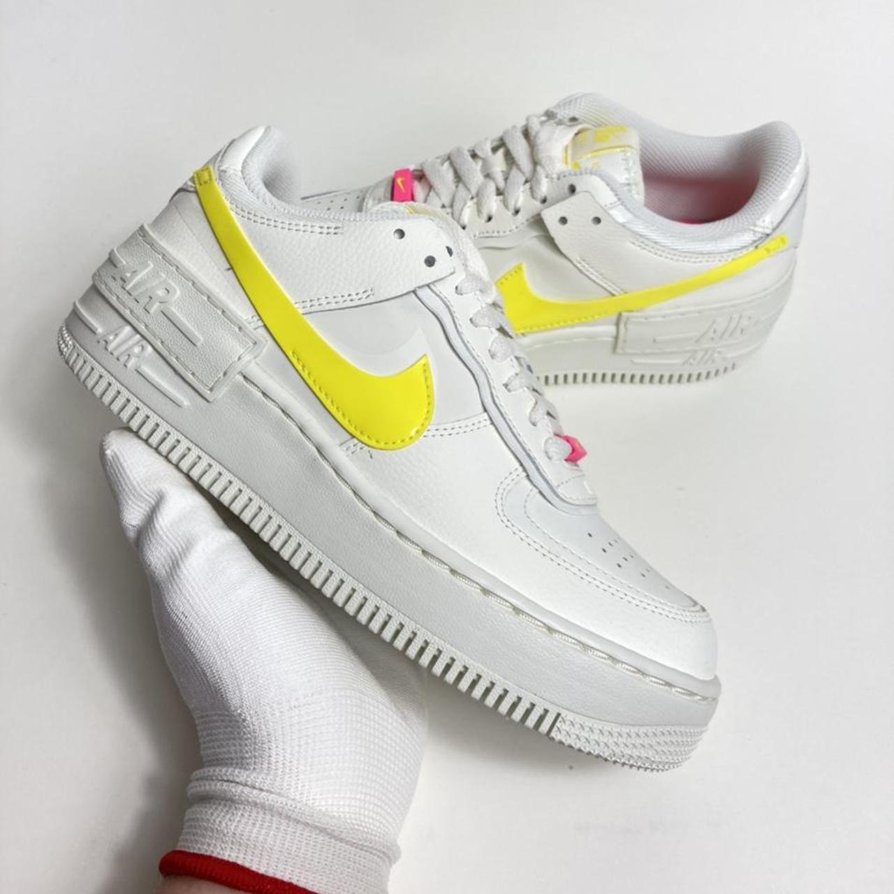 Nike Air Force 1 Shadow ‘Opti Yellow Sail’ ⚫️Size... - Depop