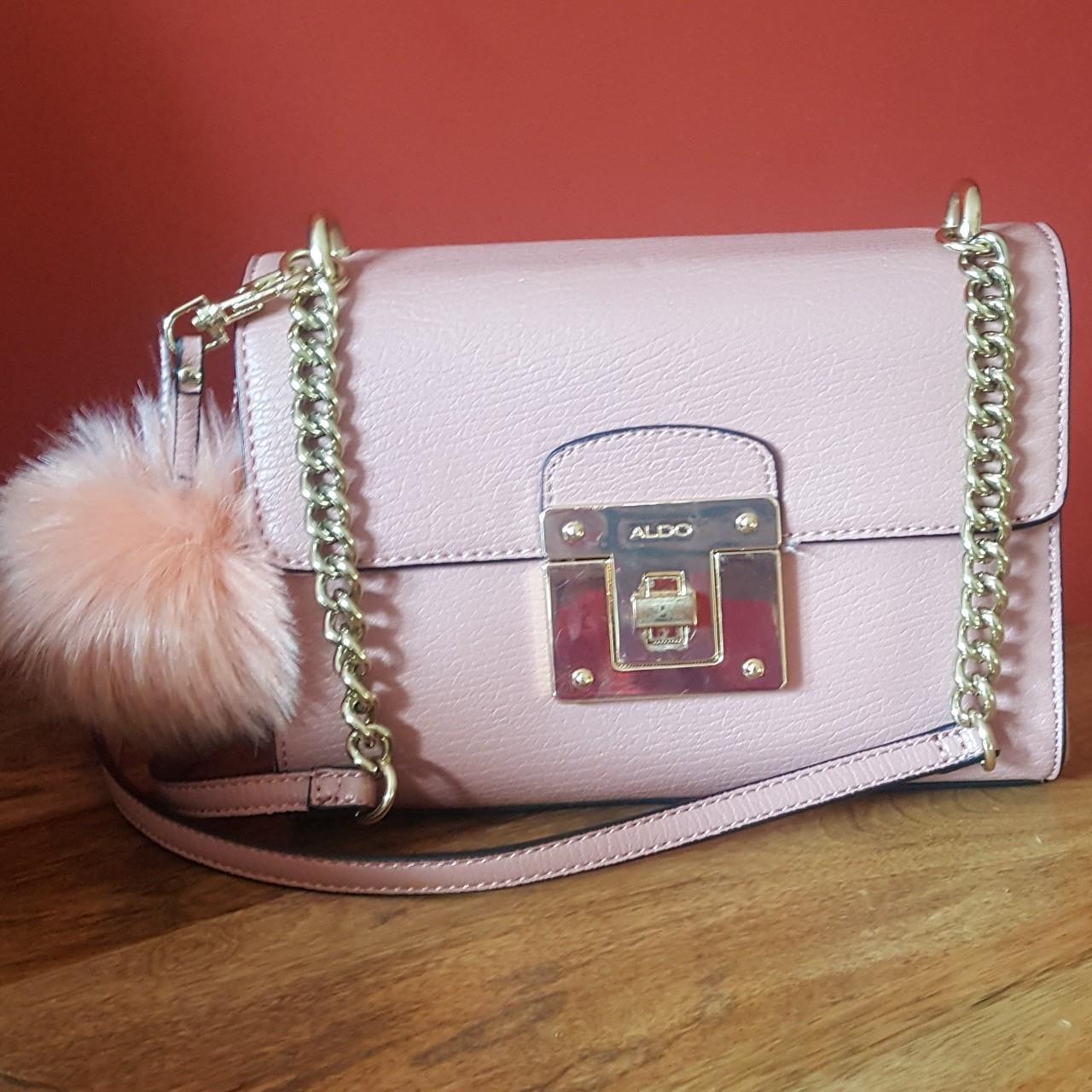 Aldo cross body bag. Faux leather in pink nude Depop