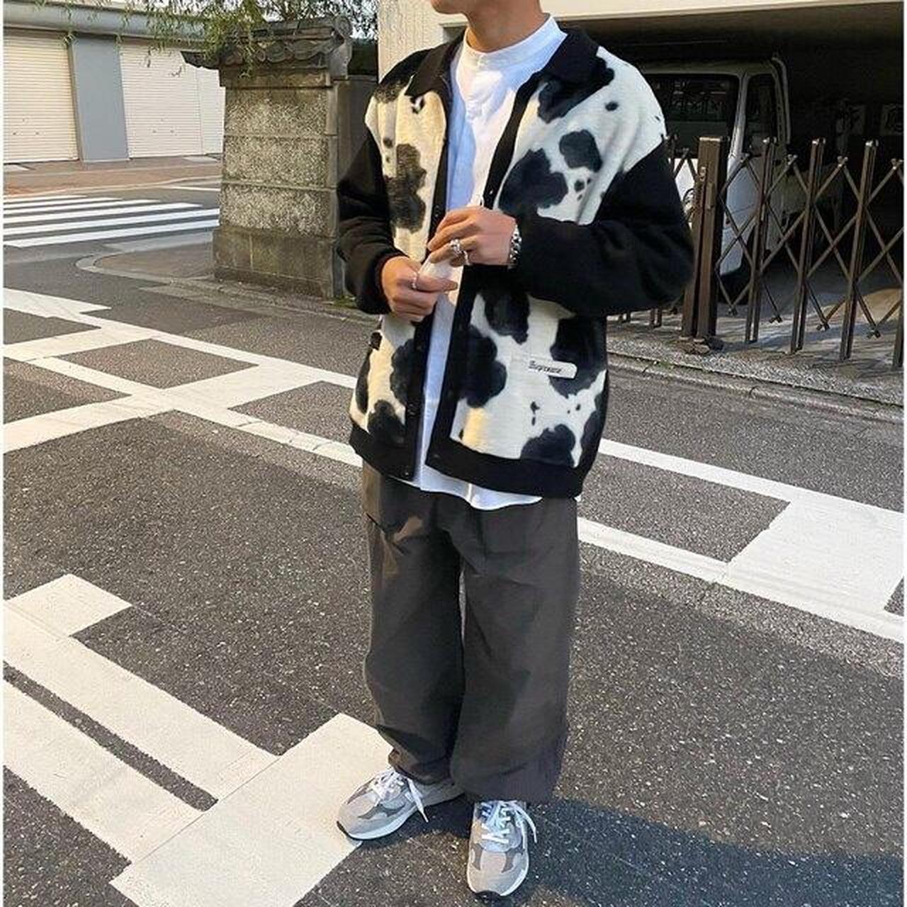 supreme cow print cardigan 登坂広臣着用