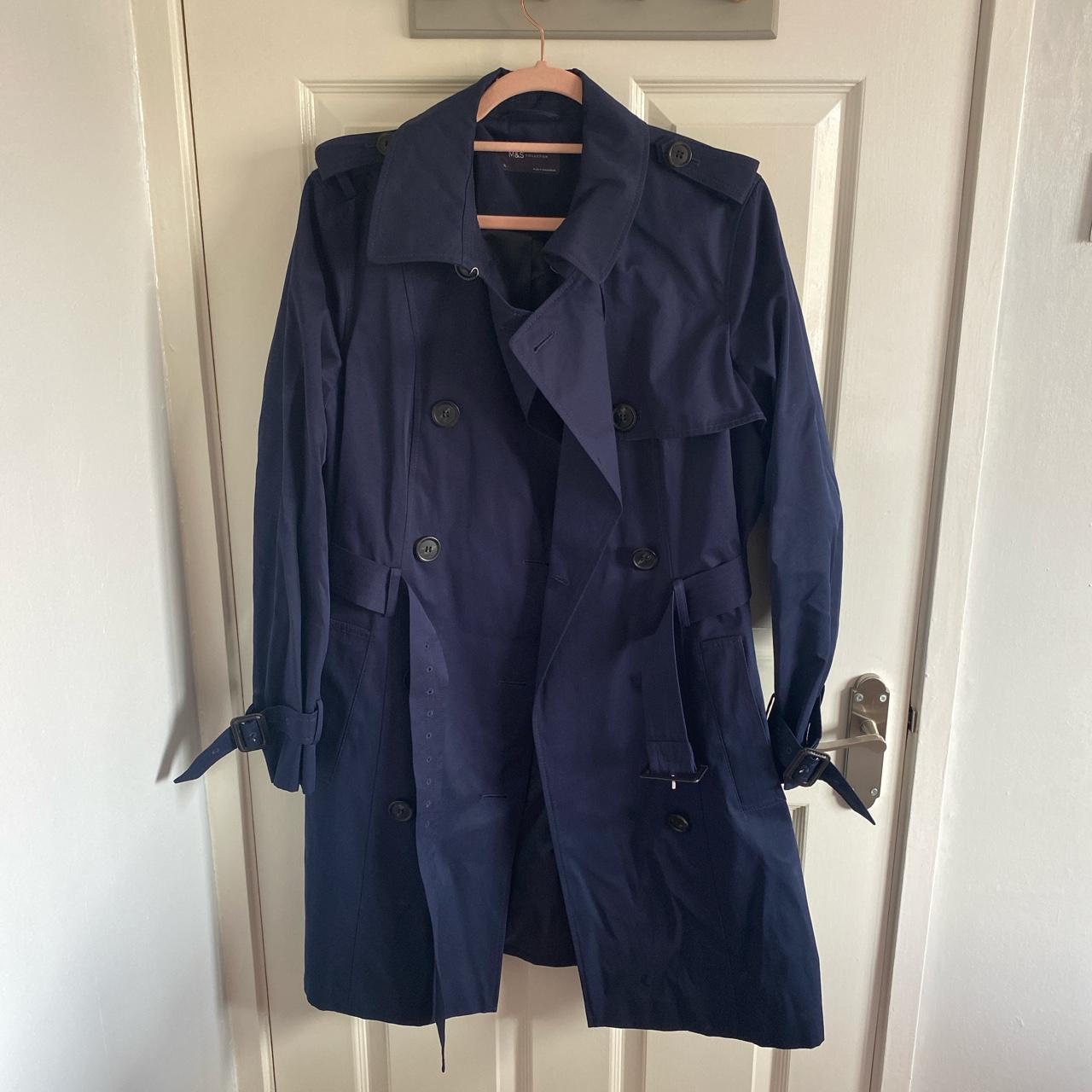 Marks & Spencer Women's Navy Coat | Depop