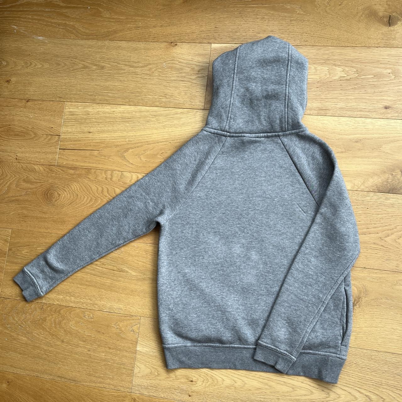 Nike Hoodie Grey - Grey And Black - Women’s Xs - Depop