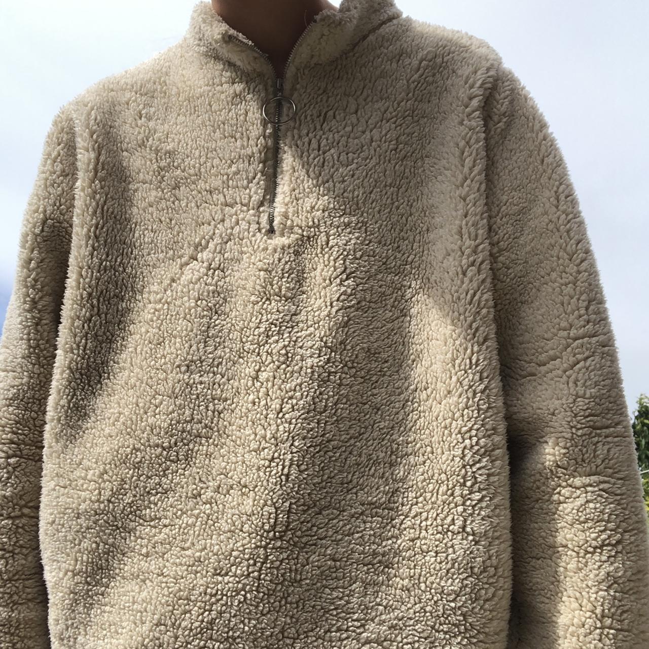 Fluffy quarter sales zip fleece