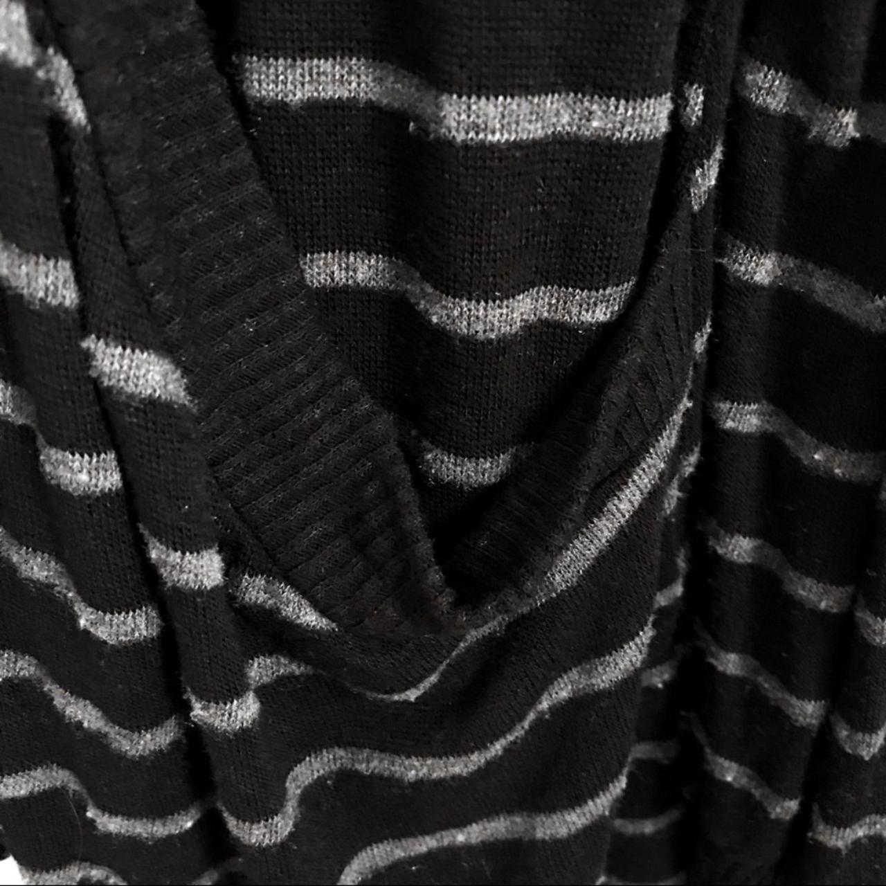 Black cardigan with thin grey stripes by BDG! Black... - Depop