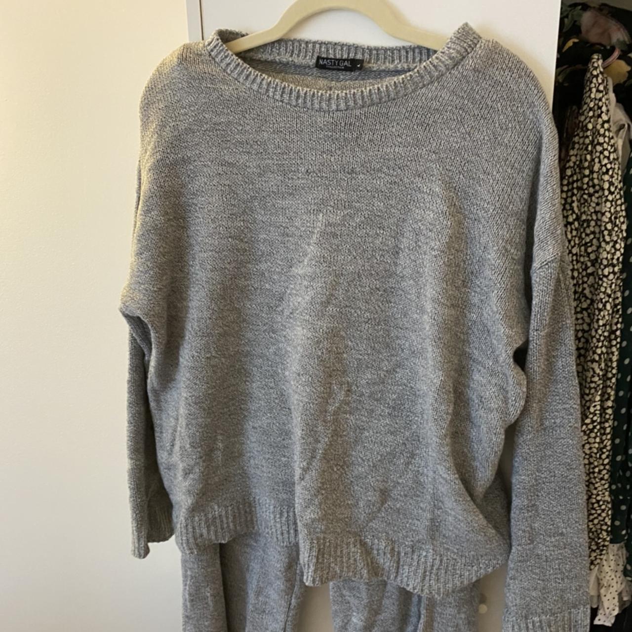 Nasty Gal grey knitted lounge set with Depop