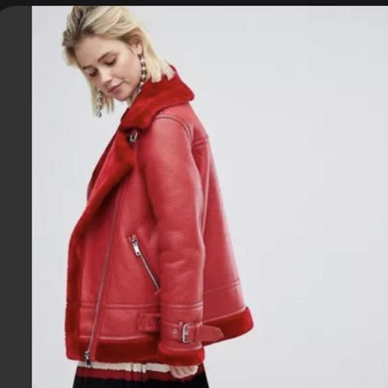 red aviator jacket