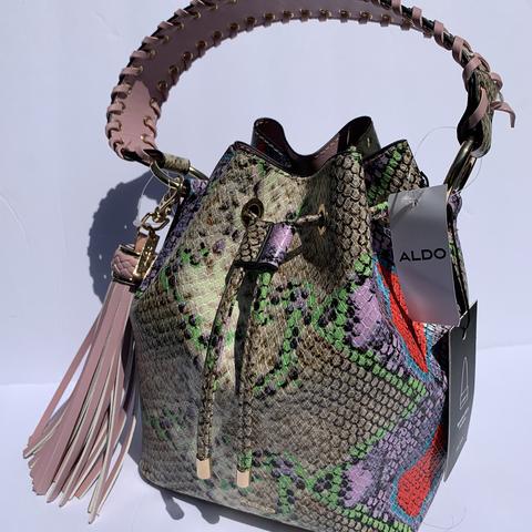 ALDO Dororothy Snake Skin Bucket Bag