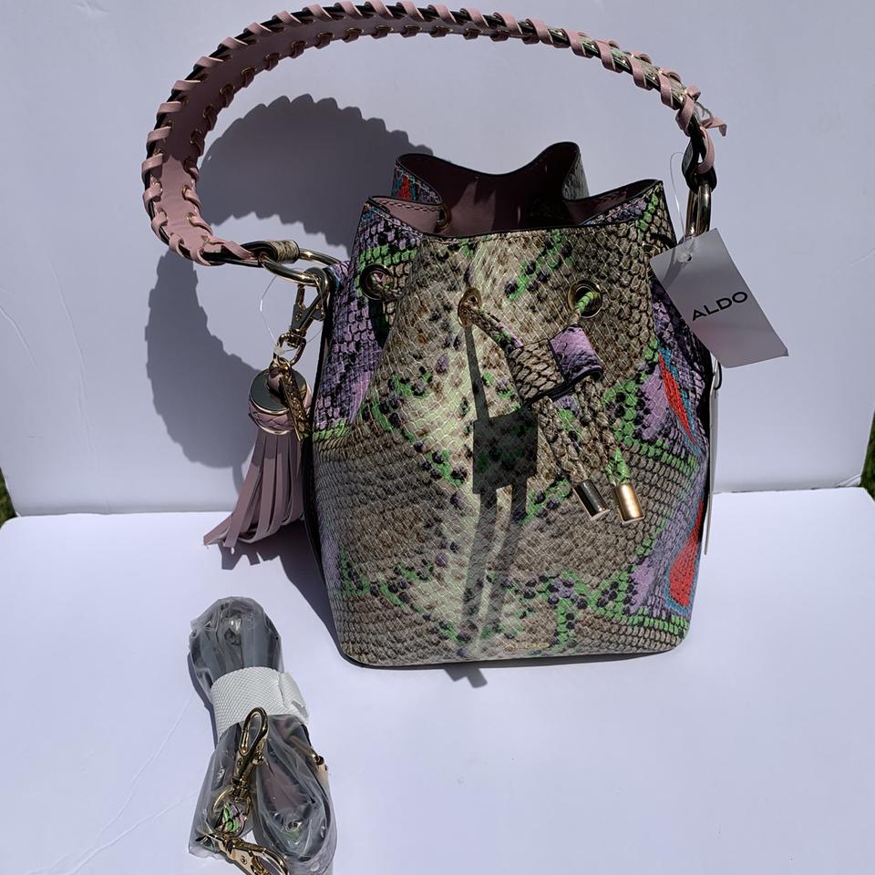 ALDO Dororothy Snake Skin Bucket Bag