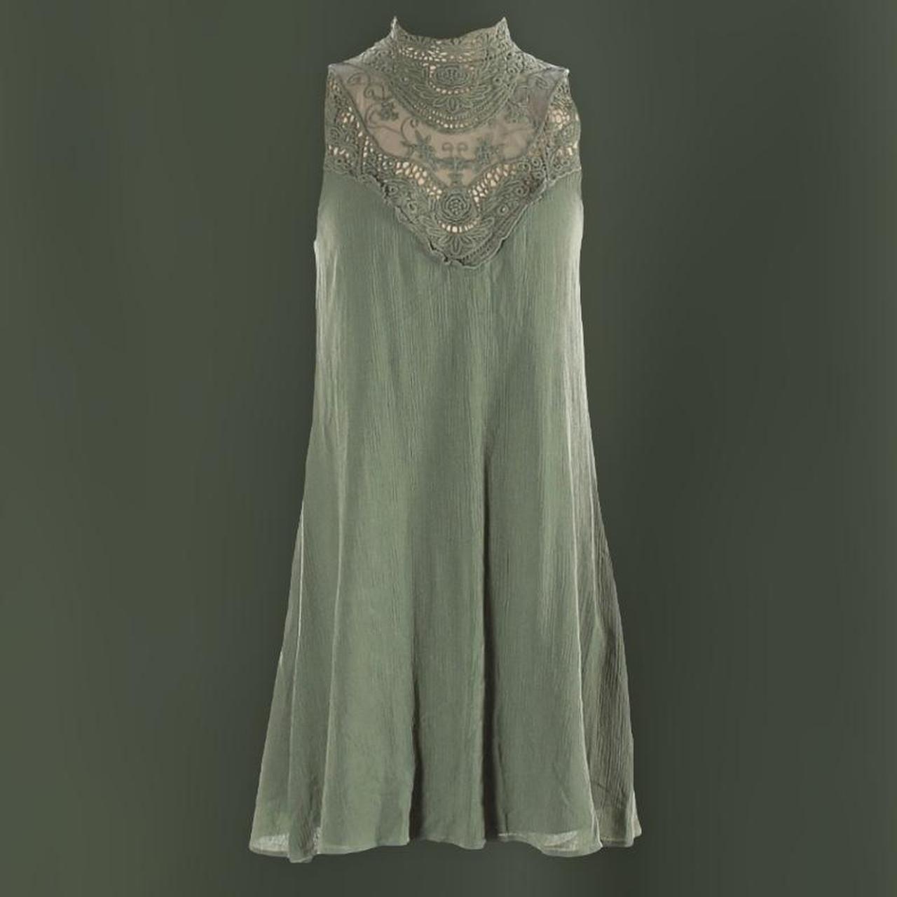 halter sage green dress
