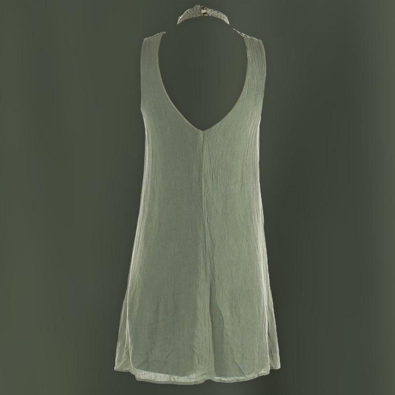 halter sage green dress