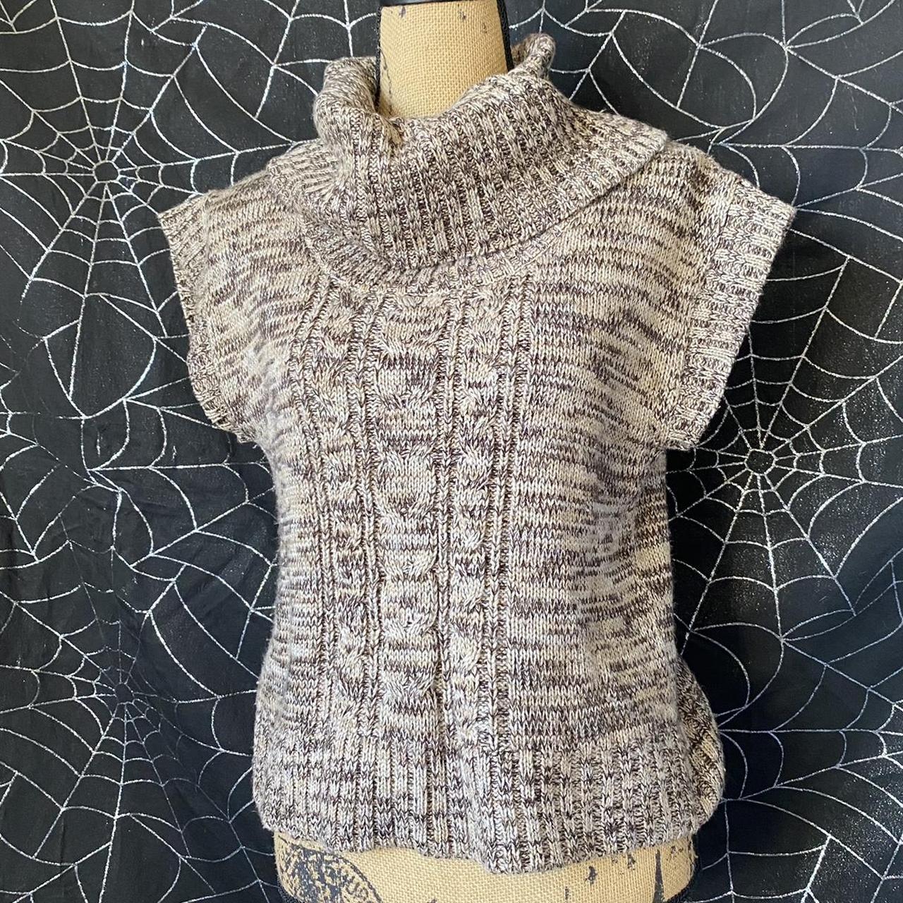 brown turtleneck sweater vest 🧸🤎 a sweet blend of... - Depop