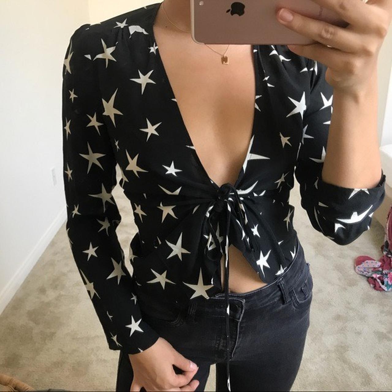 Realisation Par Bianca wrap top in Star Struck 100% | Depop