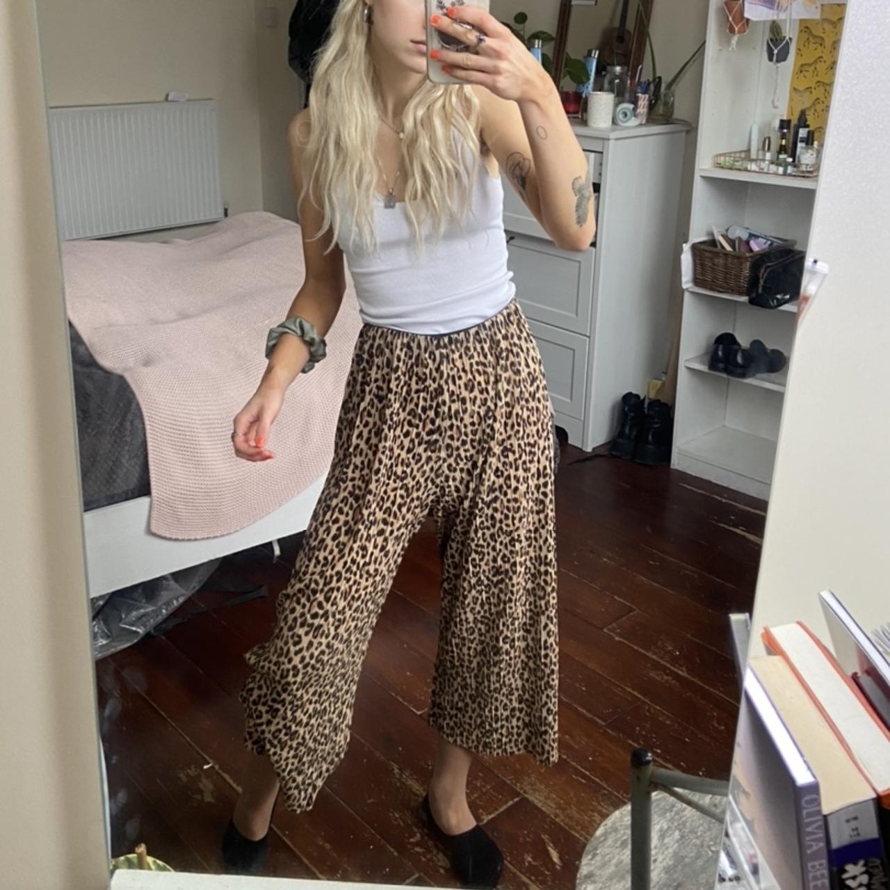 Leopard print outlet pants h&m