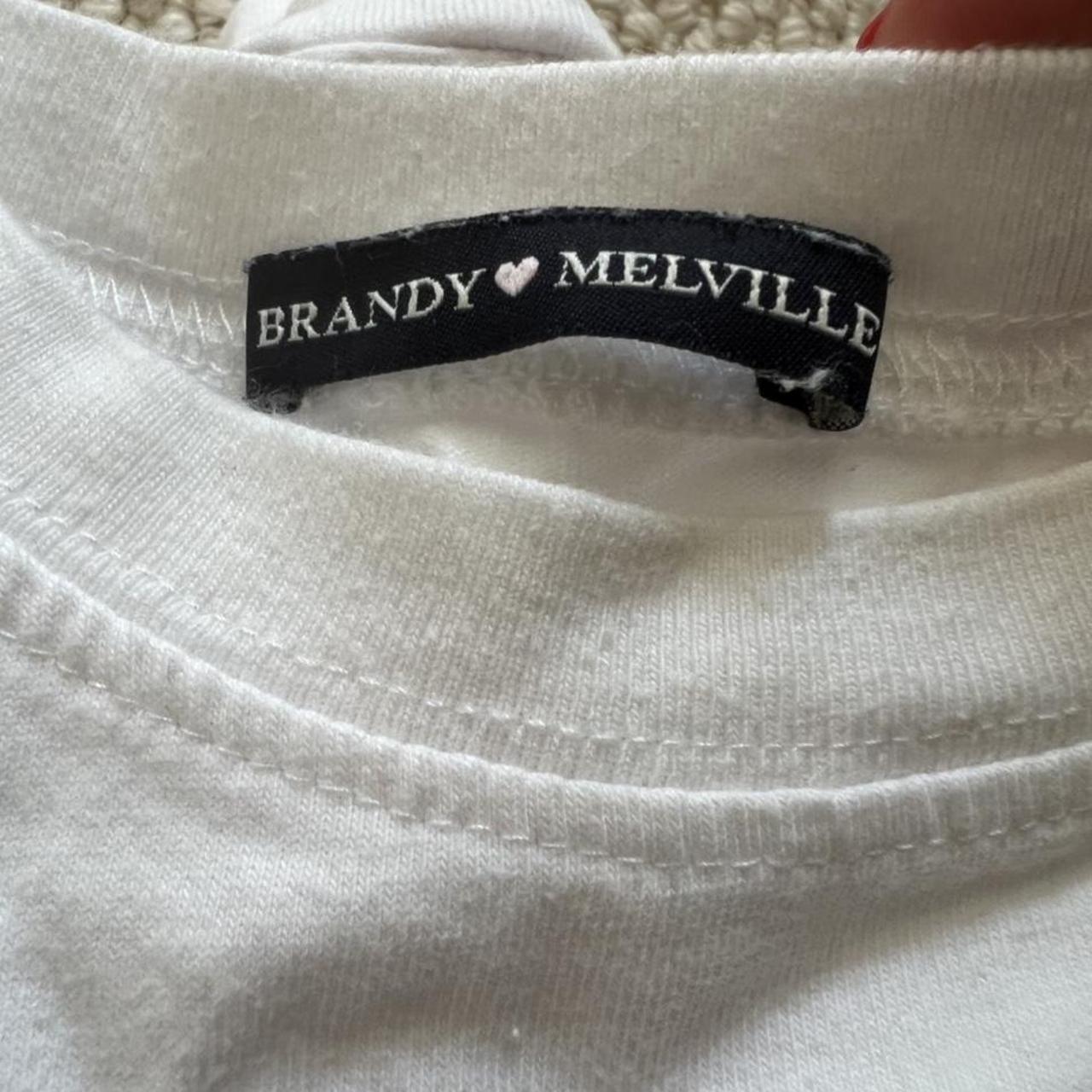 Brandy Melville Women's White T-shirt | Depop