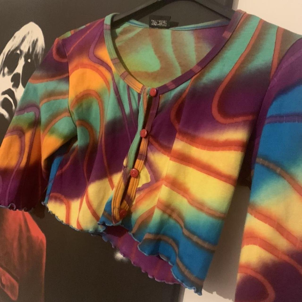 Gringo cropped tie dye cardigan , it’s states one... Depop