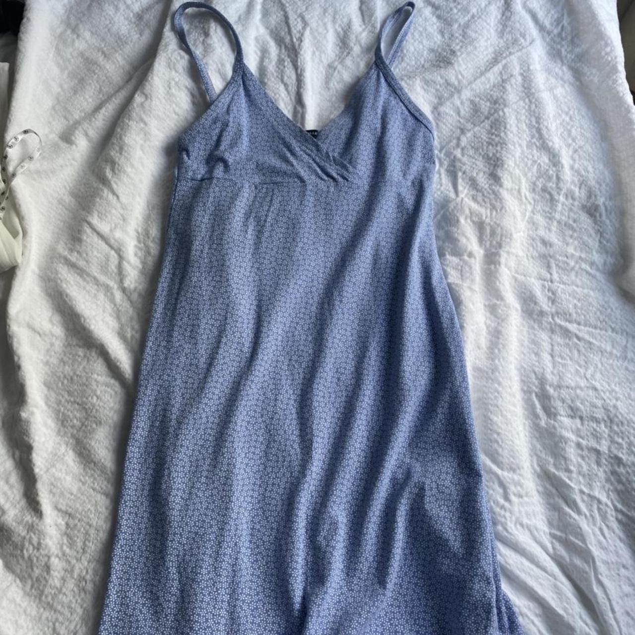 Brandy Melville blue floral dress One size... Depop