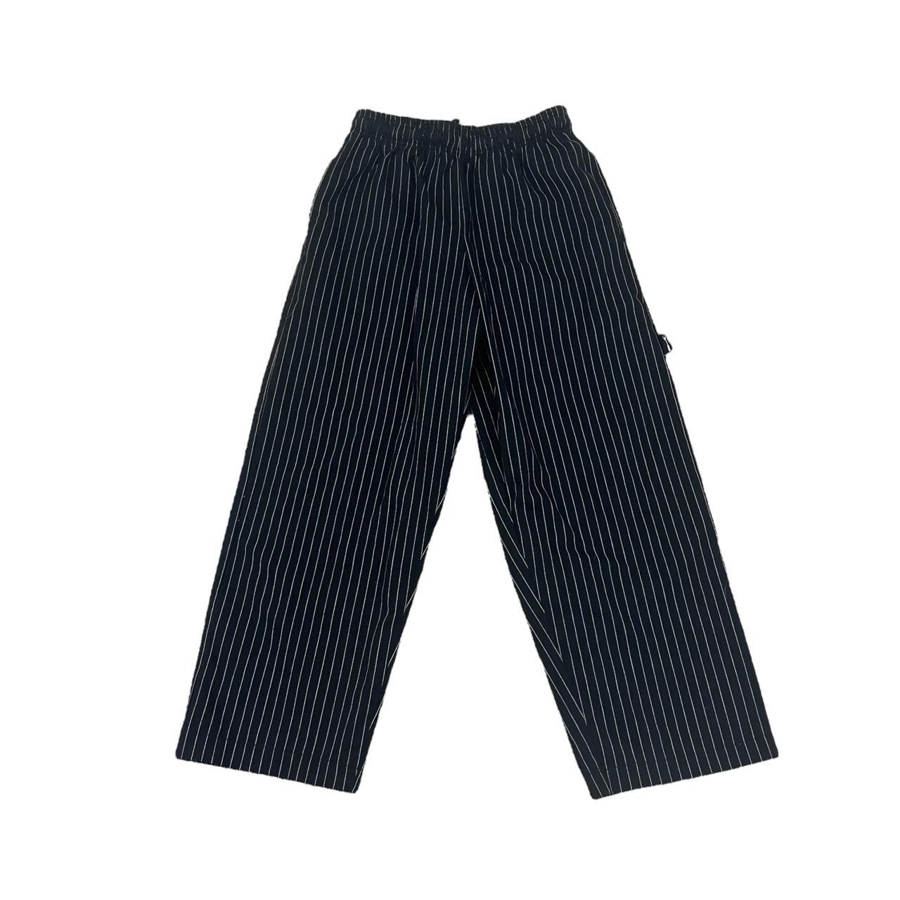 pinstripe baggy chef work pants by chef works 🖤 cute... Depop