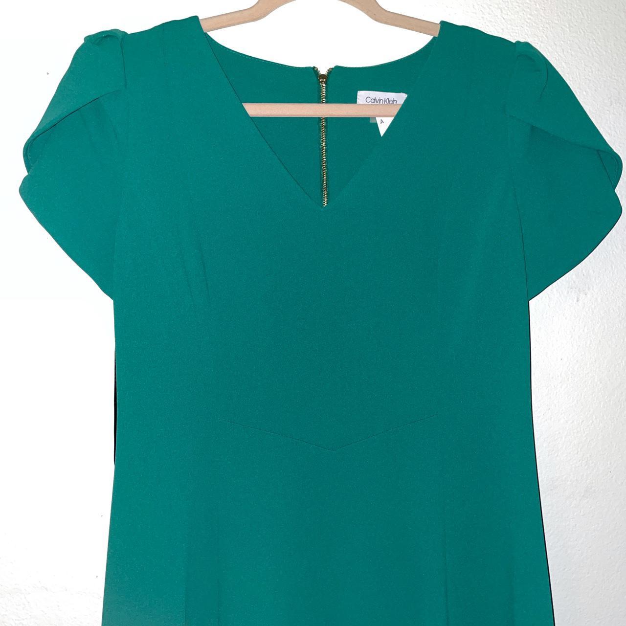 Calvin Klein Women's Green Dress | Depop