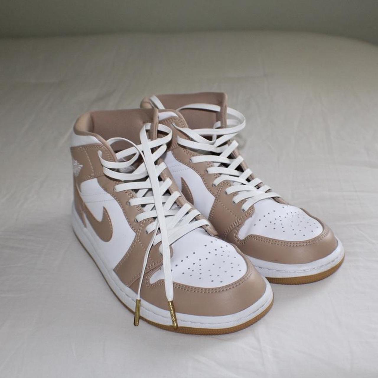 air jordan 1 tan and white