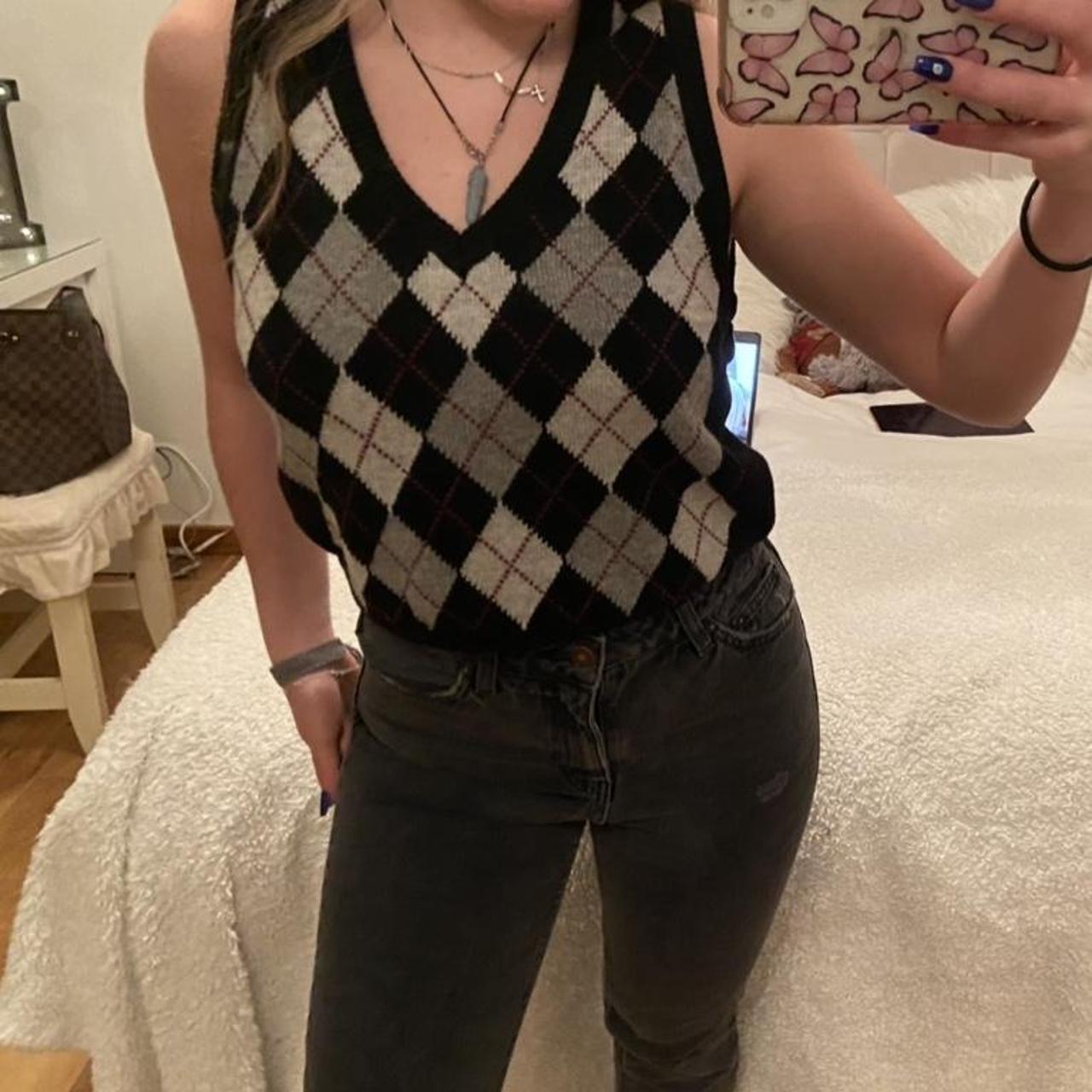 Brandy Melville argyle sweater vest Perfect... Depop