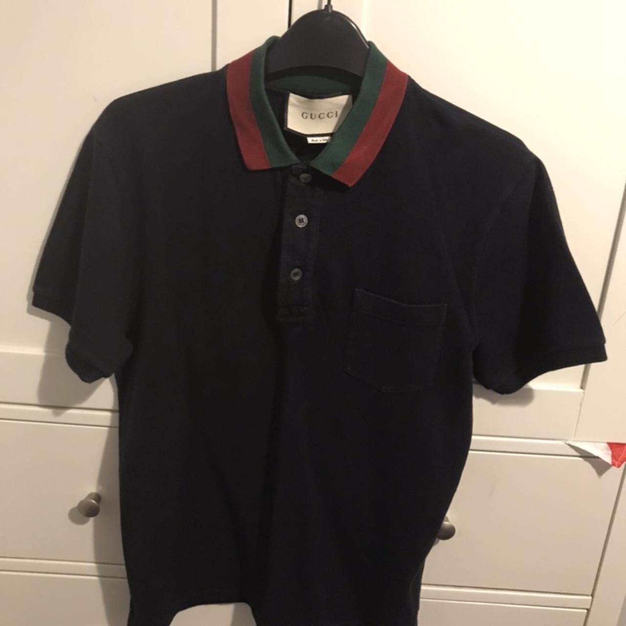 Gucci polo shirt, good condition apart from buttons... - Depop