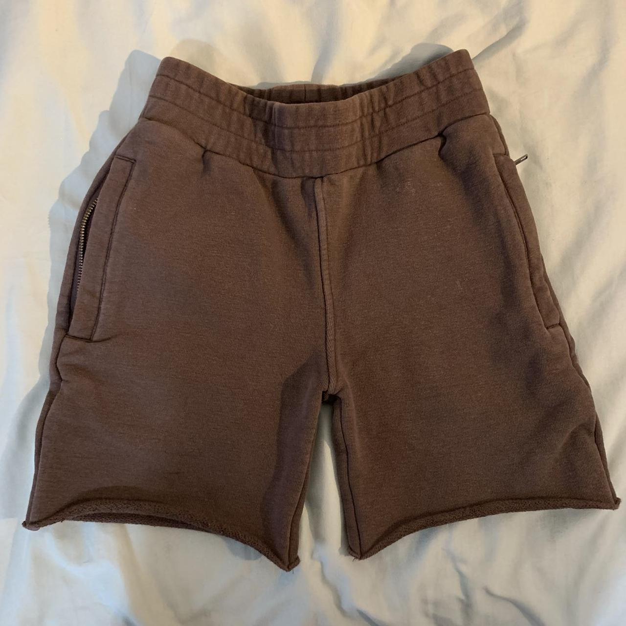 YEEZY Season 1 sweatshorts in brown! tag says 2xs... - Depop