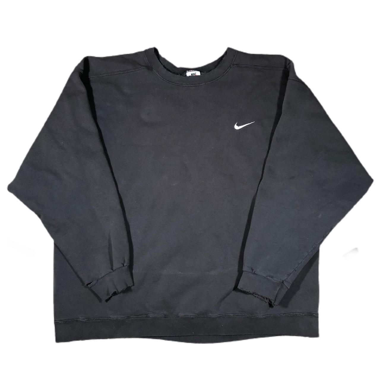Vintage Nike simple swoosh crewneck sweatshirt. Hole... - Depop
