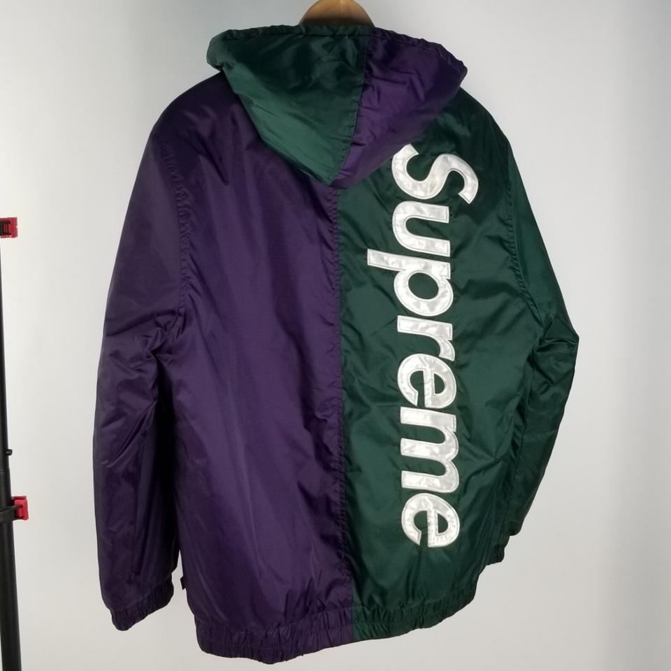 良好品】 supreme 2-Tone Hooded Sideline Jacket ナイロンジャケット ...