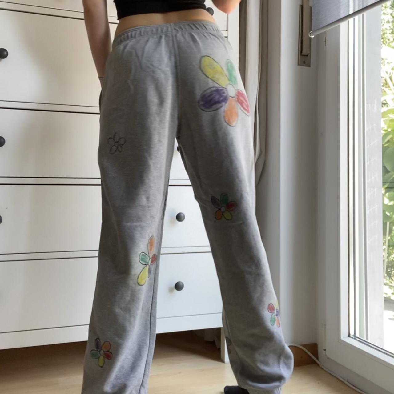 Flower Adidas Grey Trackies Adidas Originals Track Pants Grey