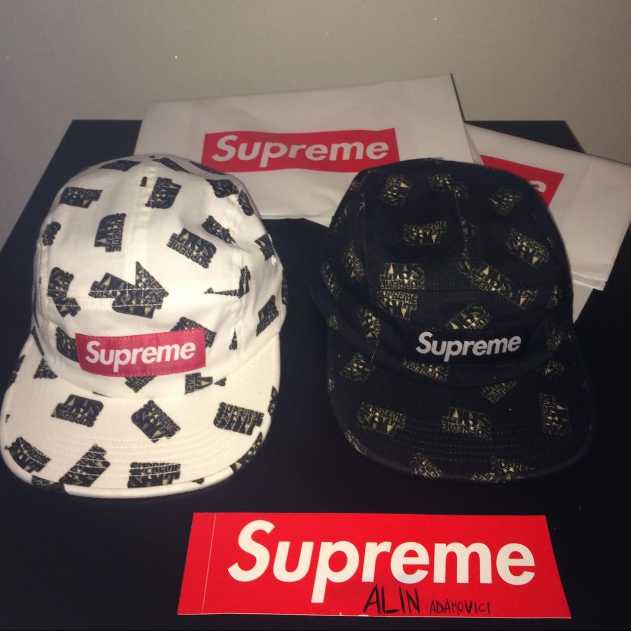 Supreme Shit Camp Cap Condition: 9,5/10 Black:... - Depop