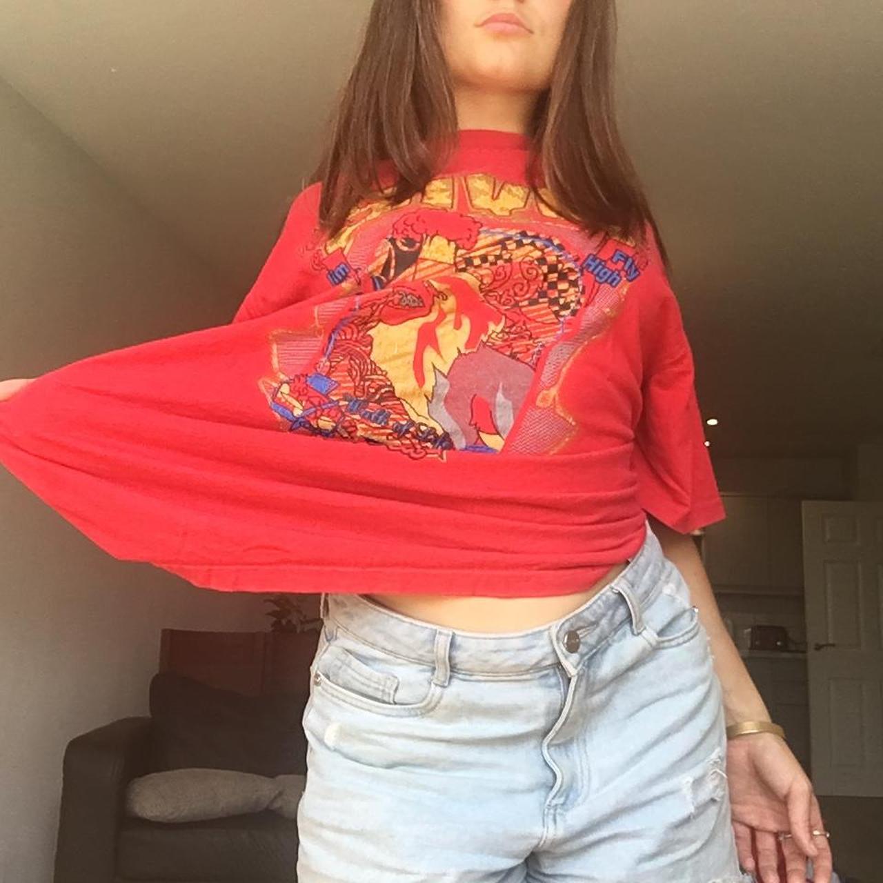 Mens Red And Gold T Shirt Depop