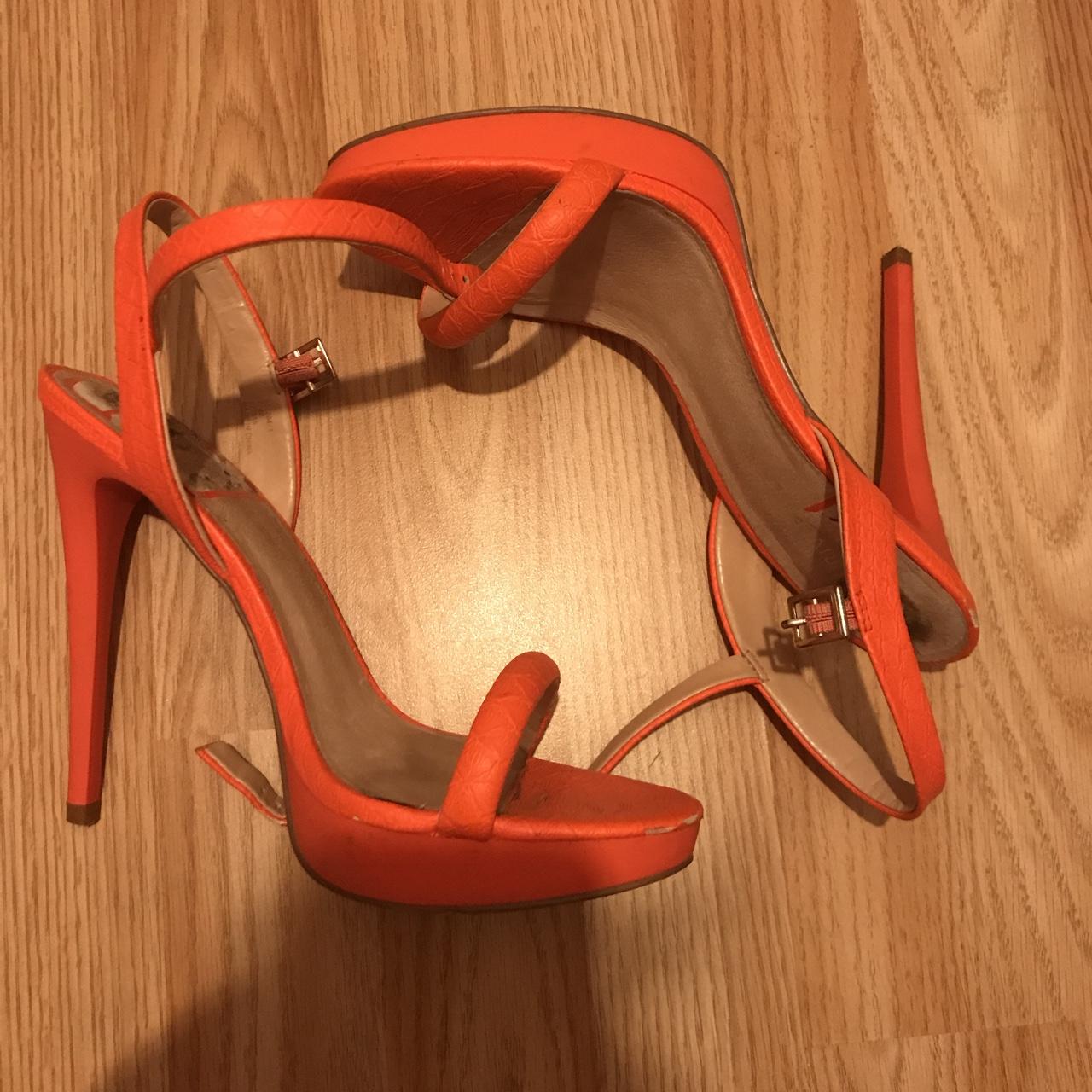 Orange heels hot sale river island