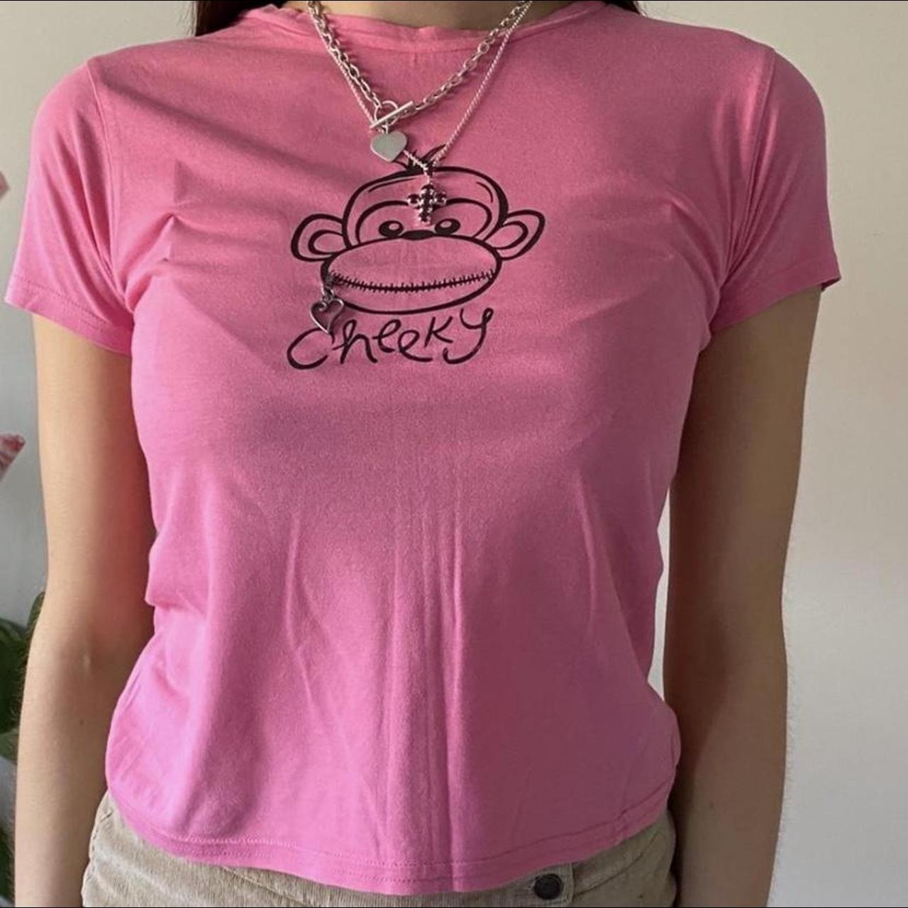 Love this pink baby tee so much amazing condition... - Depop