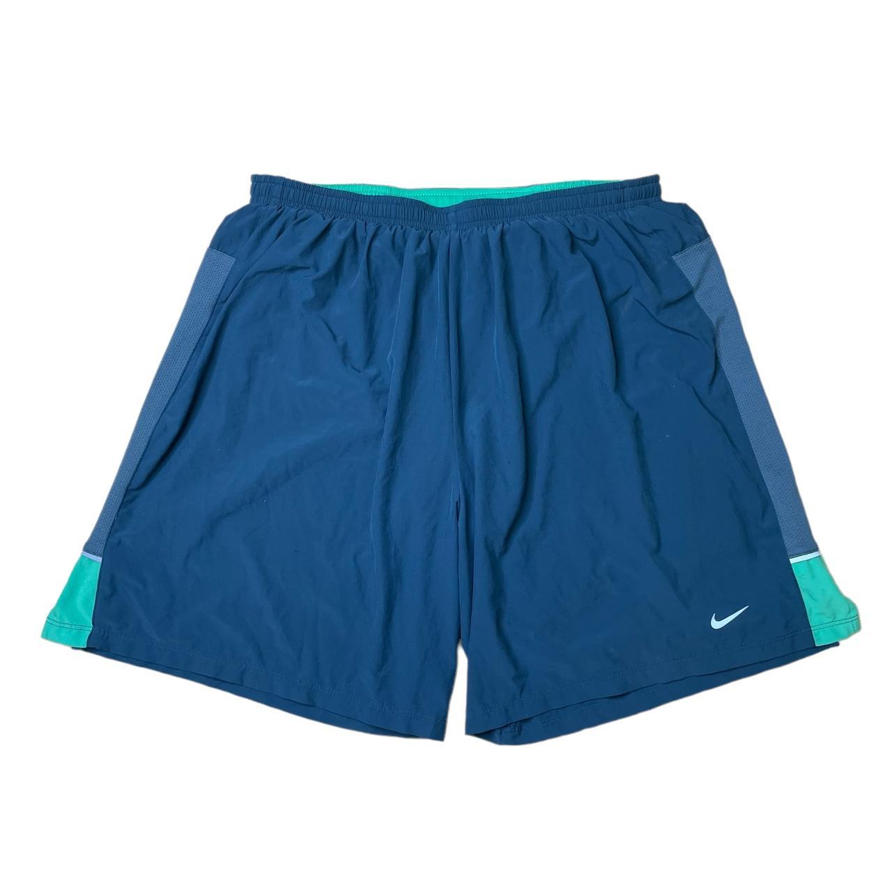 Nike Men's Blue and Green Shorts | Depop