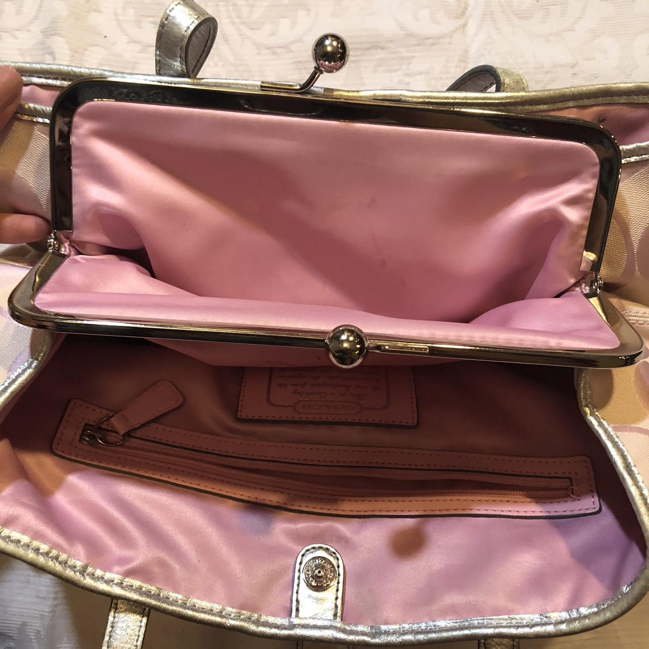 Vintage Pink Coach Monochrome Purse One size - Depop