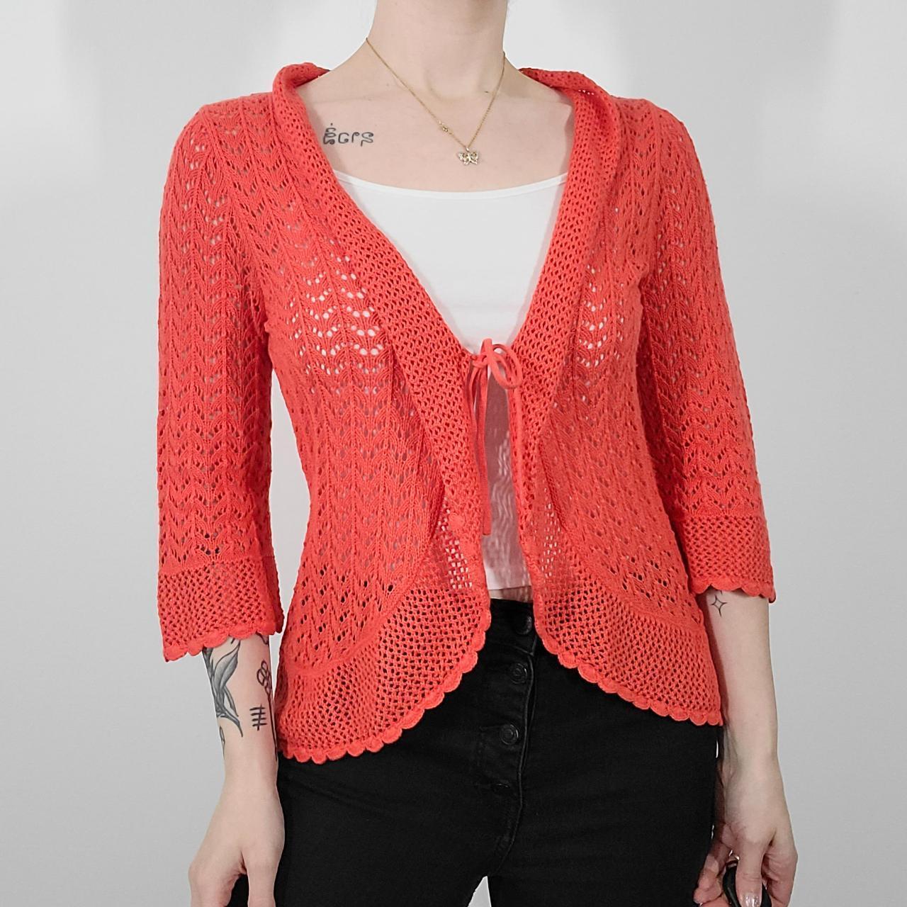 Vintage Y2K Crochet Shrug Cardigan 🐈‍⬛ Retro, granny,... Depop